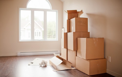 Office and household items prepared for man and van removals in Richmond