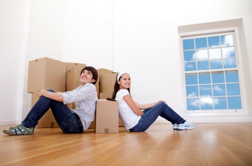 Small moving team handling storage items in Richmond