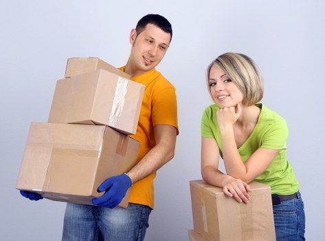 Local movers loading a property in Richmond with careful coordination
