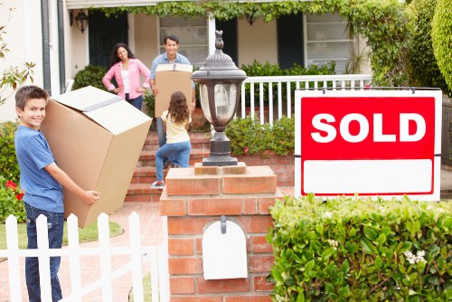 Commercial relocation team organising office furniture in Richmond